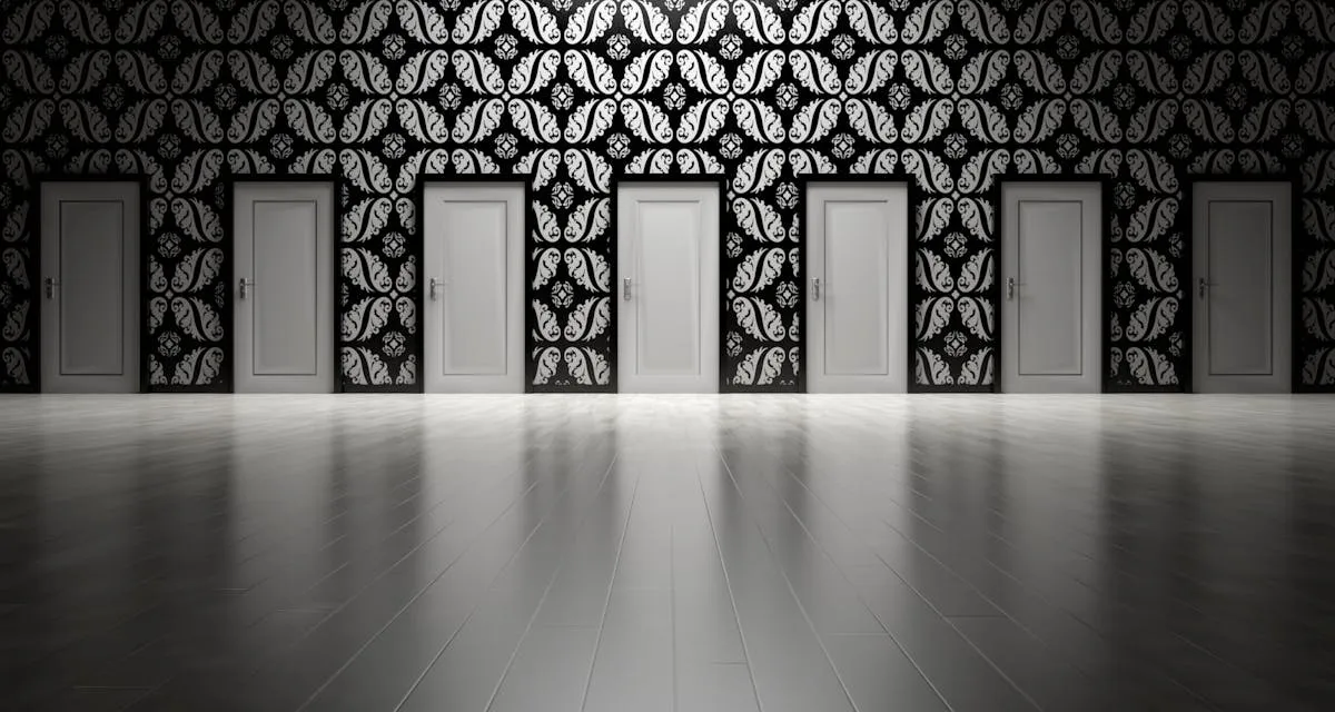 Pessoa olhando para porta aberta simbolizando retorno e nova oportunidade acadêmica