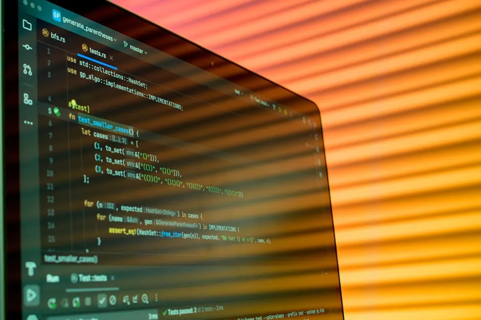 Tela de computador com código e dados sendo coletados de páginas web para pesquisa