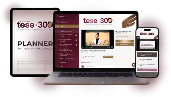 Mockup do curso Tese 30D